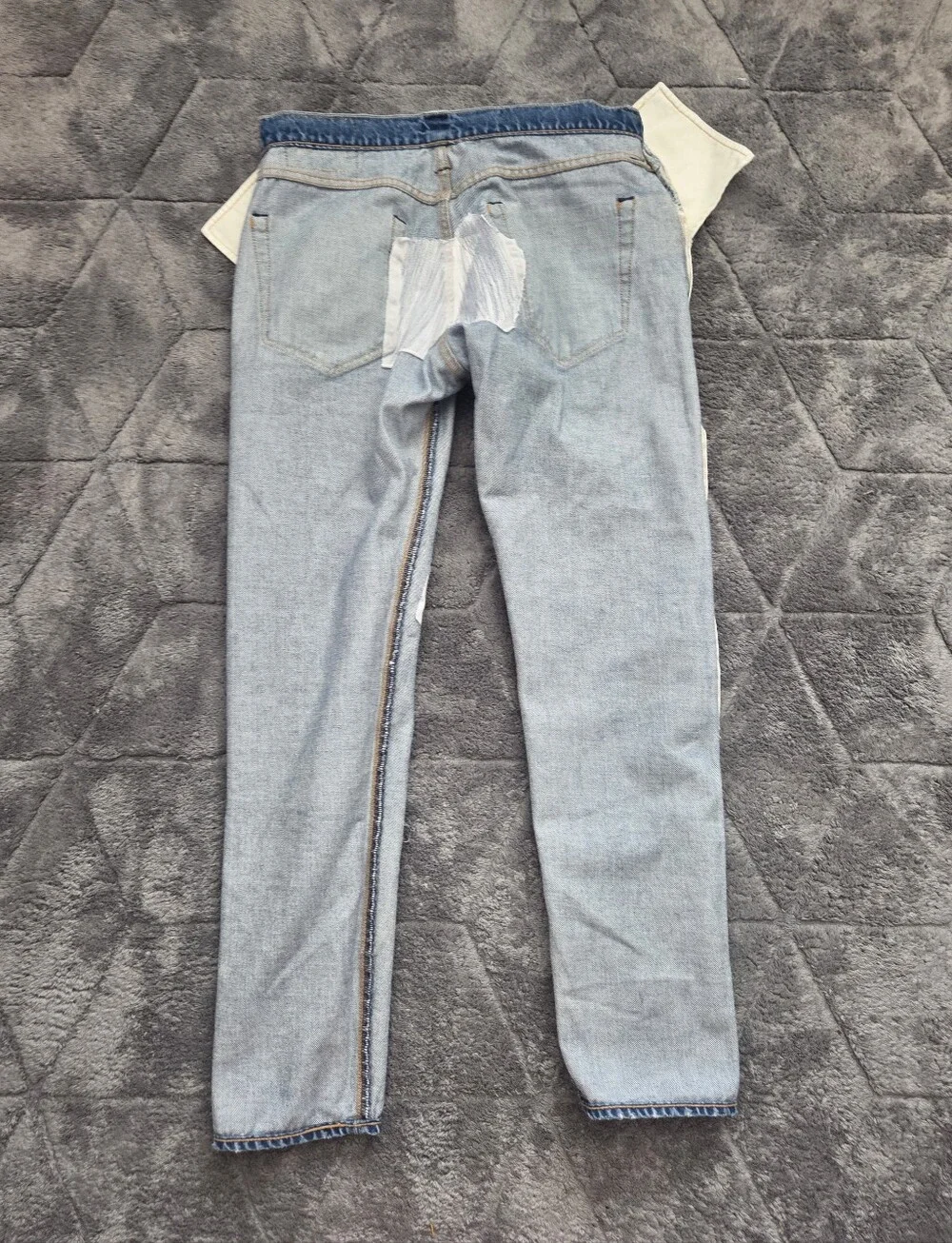 Levi's Selvedge Patchwork Rare Sample Jeans 32x32 512 Slim Tapered Fit Grunge